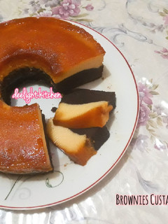 Foto resep Brownies custard caramel