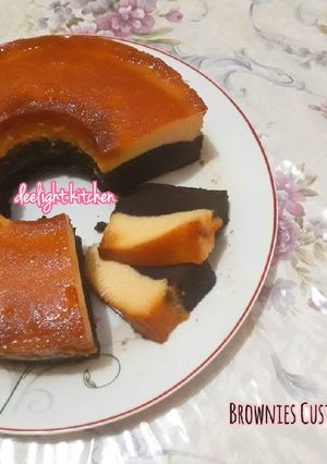 Foto resep Brownies custard caramel