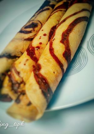 Une photo de Crêpes zébrées