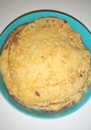 A picture of Orange flavored British Pancakes.