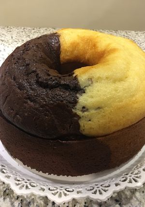 صورة لوصفة كيكة ابيض واسود