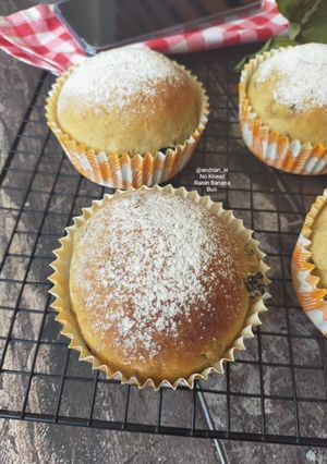 Foto resep No Knead Banana Raisin Bun