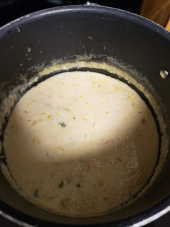 A picture of Corn and Crab Soup.