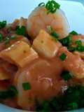 Cóctel de gambas y palitos de surimi al cilantro!
