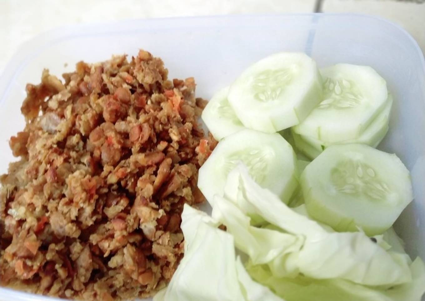 Tempe sambal geprek