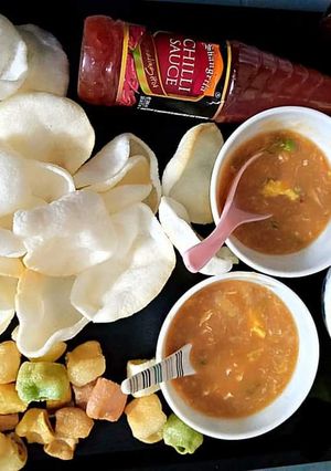 A picture of Chicken Barbecue smoke Soup.