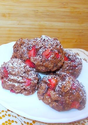 Epres-csokis keksz (hozzáadott cukor nélkül) recept fotója
