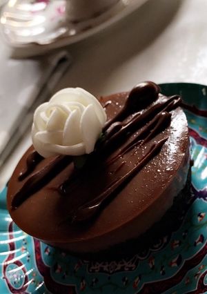 صورة لوصفة موس الشوكولاته 🍨.
