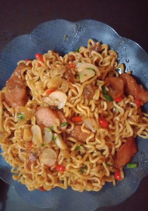 Foto resep Mie Sedap sosis nampol