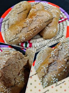 عکسی از دستور نان باگت سبوس