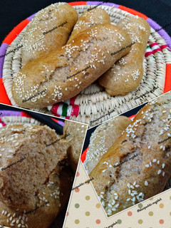 عکسی از دستور نان باگت سبوس