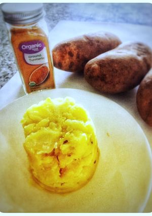 Una foto de Celestial 😇CurcuPuré de Patatas (papa) sin mantequilla ni leche