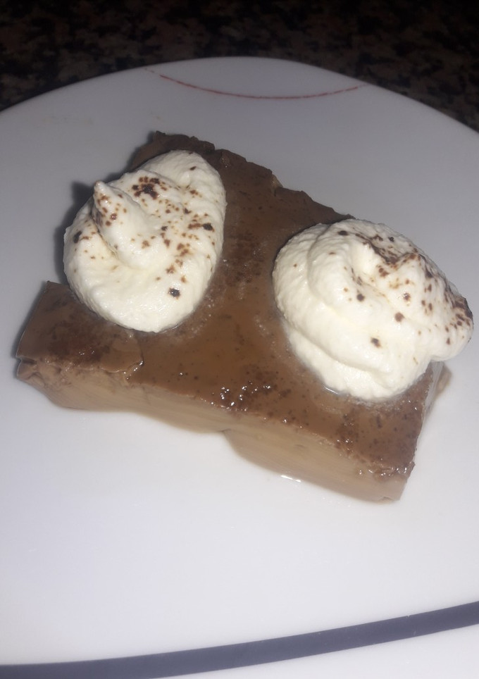 Una foto de Flan de café