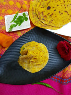 A picture of Carrot Aloo Paratha.