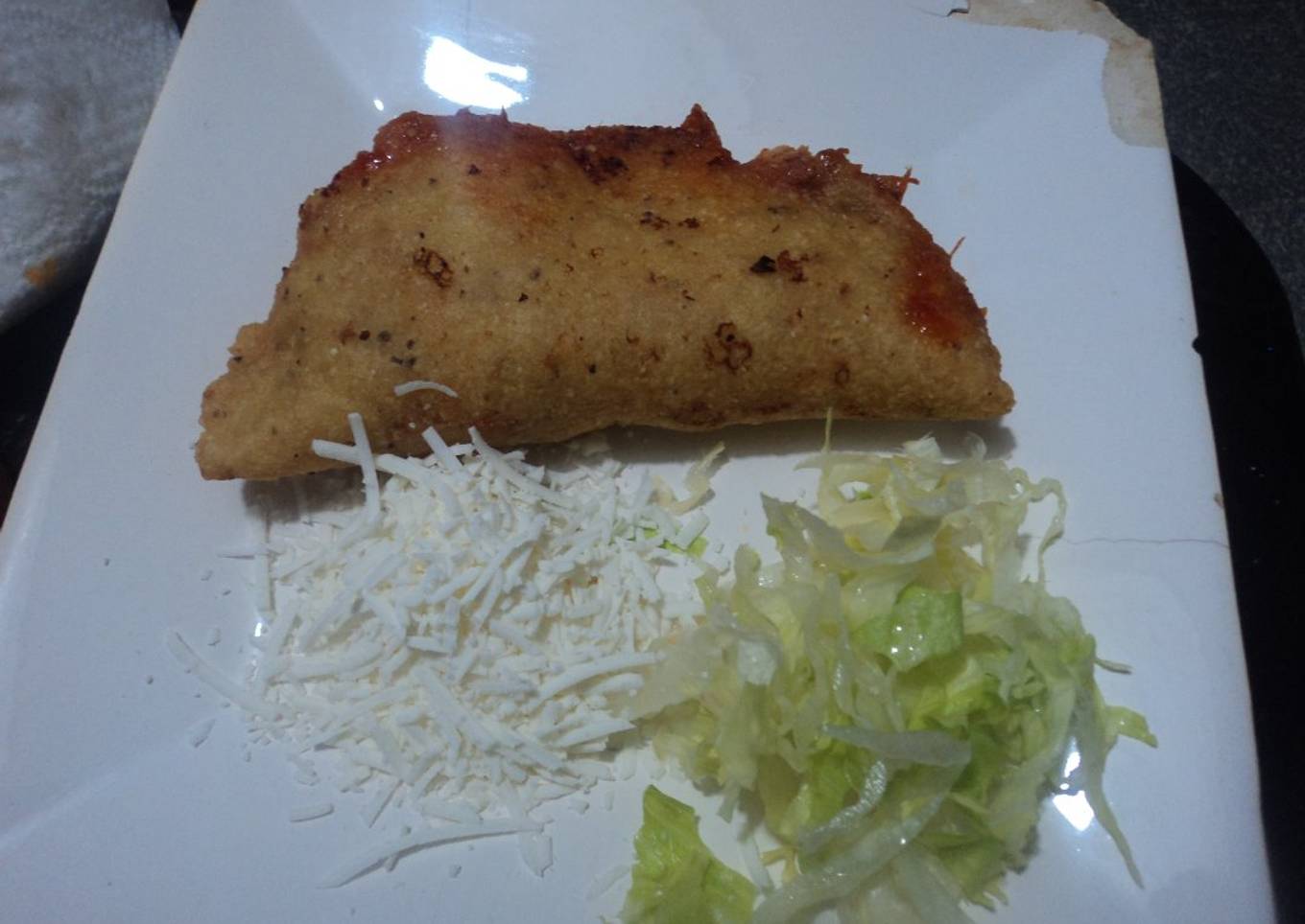 Quesadilla de maíz rancheras rellena de pavo deshebrado las Correa