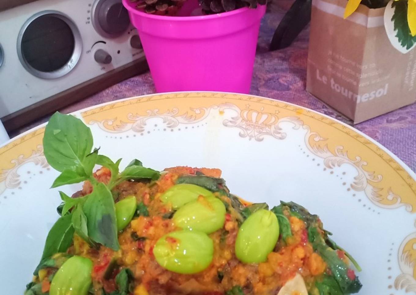 Ayam rica rica kemangi petai