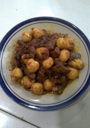 Foto resep Balado telur puyuh ati ampela