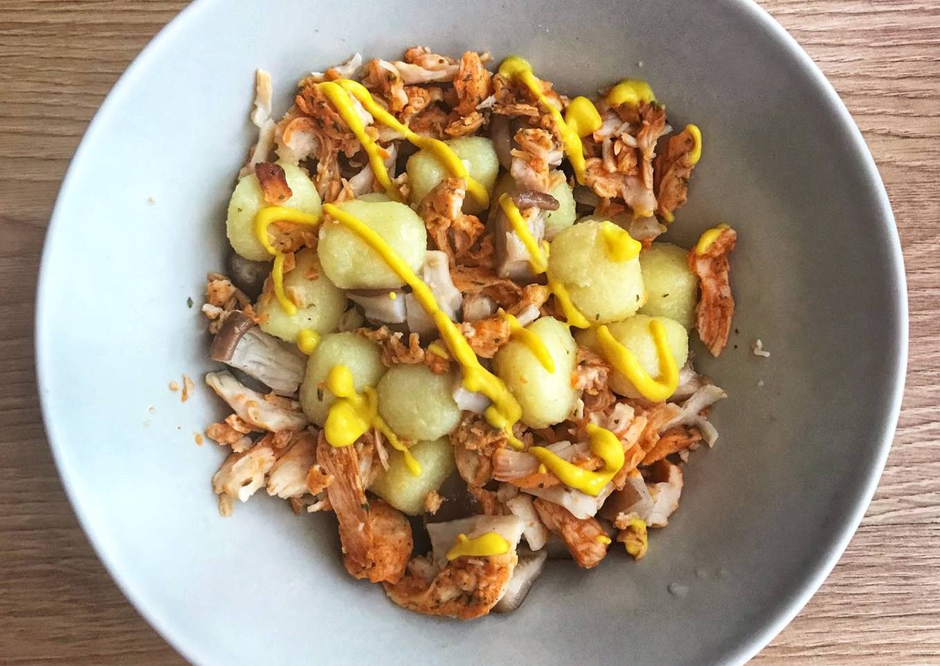 Gnocchis con pollo y shiitake ๐ ๐ฅ ๐