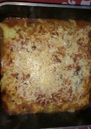 Una foto de Canelones de acelga y carne