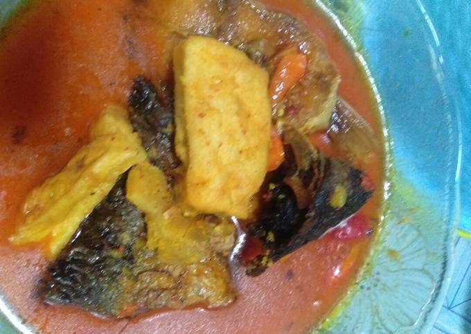 Gulai ikan patin + tahu