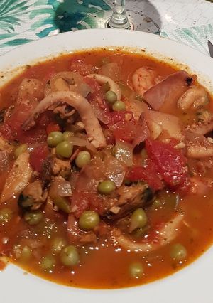 Una foto de Cazuela de Mariscos