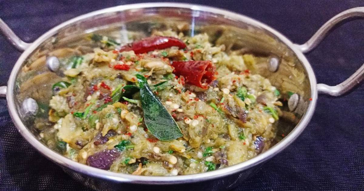 Less oil Green Masala Baingan Bharta Recipe by Mohini Gupta Cookpad