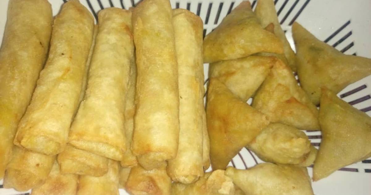 Samosa and spring rolls Recipe by Afrah's kitchen - Cookpad