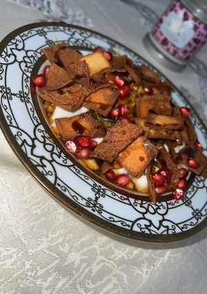 صورة لوصفة فتة ورق العنب