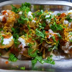A picture of Dahi Puri Chaat.