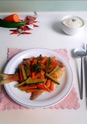Foto resep 250. Ikan Bawal Bumbu Acar Kuning