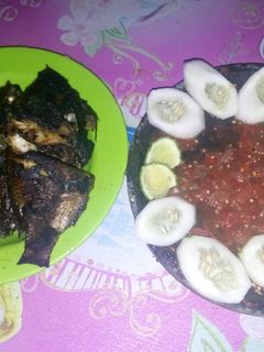 Foto resep Ikan nila bakar teplon plus sambal tomat trasi