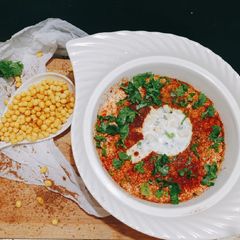 A picture of Mint Boondi Raita.
