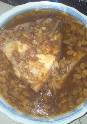Hình của món Cá điêu hồng kho tương.