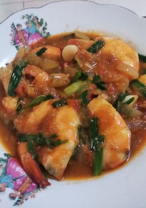 Foto resep Udang saos Padang recook