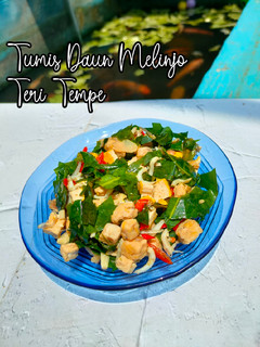 Foto resep 360. Tumis Daun Melinjo Teri Tempe