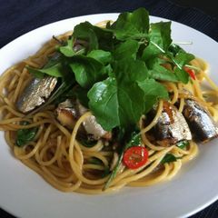 Sardines & Rocket Spaghetti A picture of Sardines & Rocket Spaghetti.