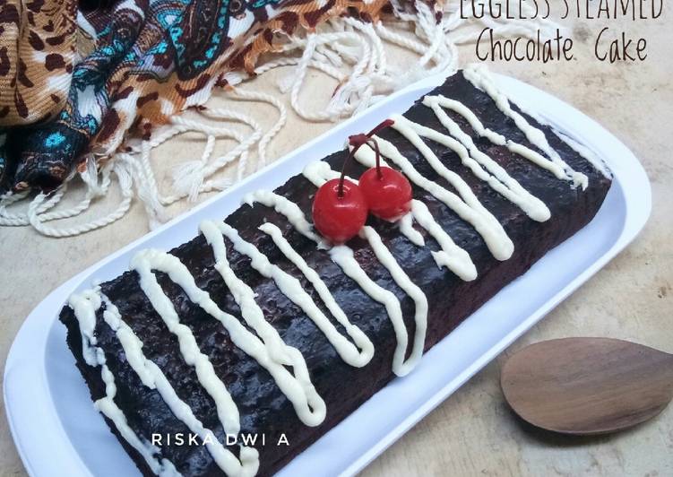 Resep Eggless Steamed Chocolate Cake, Bisa Manjain Lidah