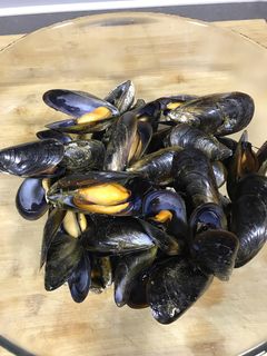 Una foto de Mejillones al vapor en microondas