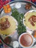 رز ودجاج والمقبلات