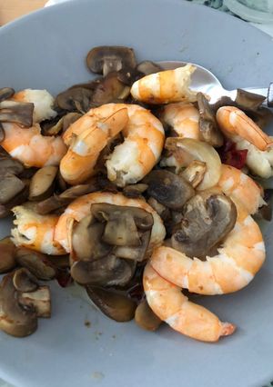 Una foto de Gambas al ajillo