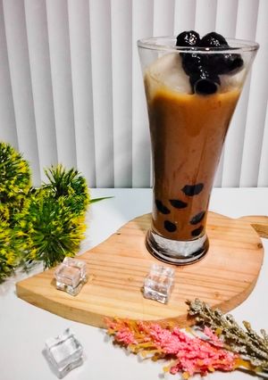 Foto resep Es Kopi gula aren boba