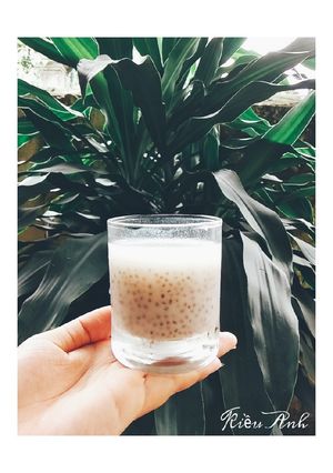 Hình của món Sữa yến mạch hạt chia.
