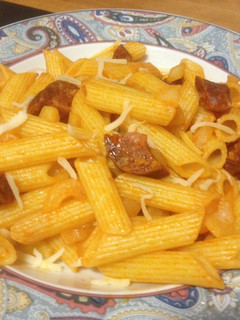Una foto de Macarrones con chorizo