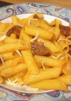 Una foto de Macarrones con chorizo