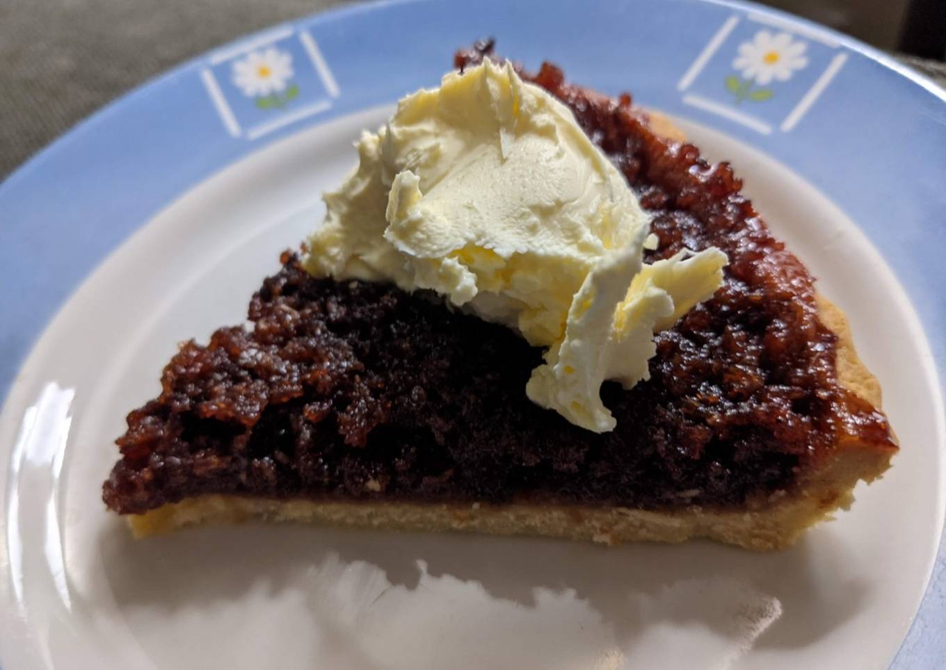 Sloe treacle tart