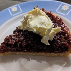 Sloe treacle tart A picture of Sloe treacle tart.
