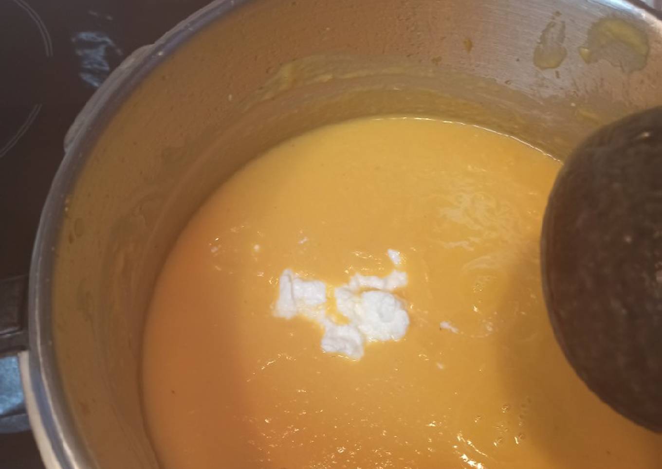 Crema de calabaza, calabacín y zanahoria