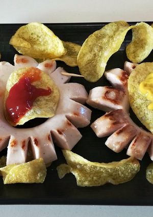 Una foto de Bratwurst acordeón