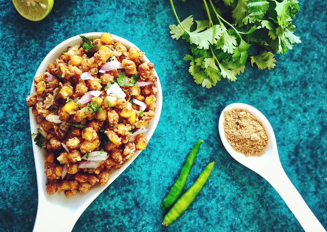 Crispy corn chaat