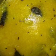 A picture of Pumpkin ridged gourd moong daal.